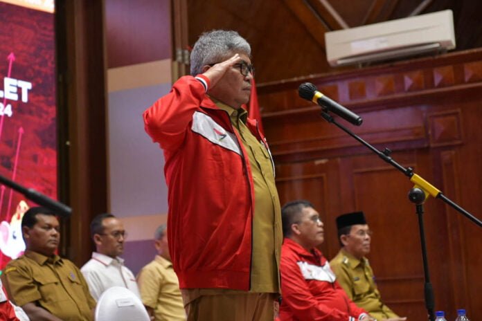 Pj Gubernur Aceh Bustami Hamzah Pimpin Apel Siaga dan Pemantapan Pelatda PON XXI 2024