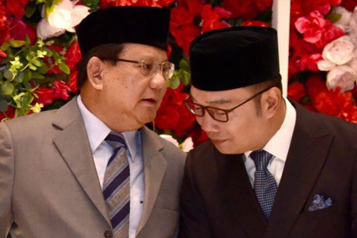 Ridwan Kamil bersama Prabowo Subianto. (Foto: Dok. Humas Pemprov Jabar)