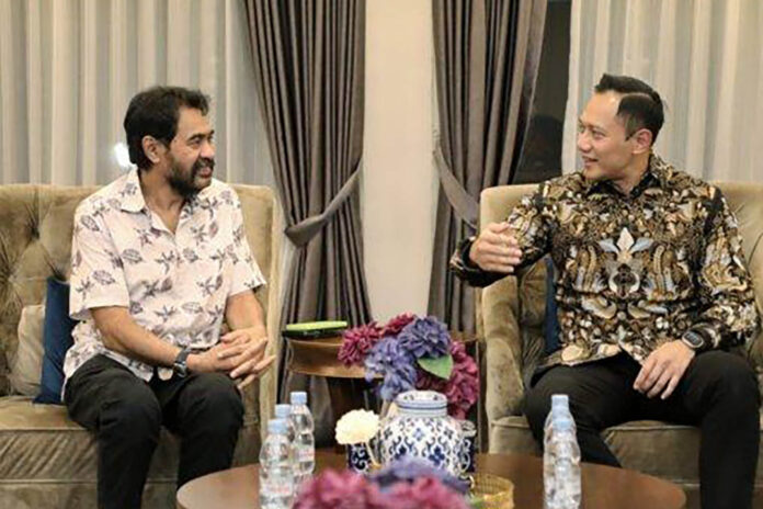 Calon gubernur Aceh Muzakir Manaf alias Mualem dan Ketua Umum Demokrat Agus Harimurti Yudhoyono (AHY) (Foto: ist)