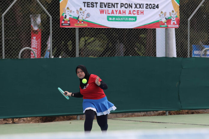 Jelang PON XXI 2024 Atlet Tenis Aceh latihan