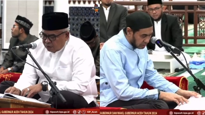 Bustami Hamzah dan Mualem ikut uji baca Alquran.