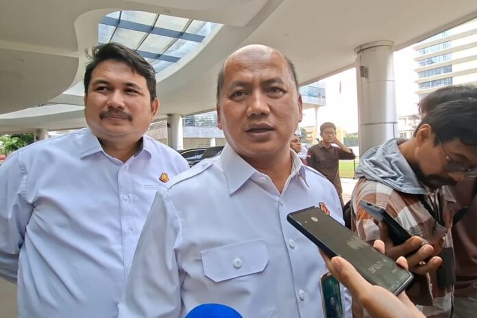 Kejagung Kapuspenkum Kejagung Anang Supriatna ditemui di Gedung Bundar Kejagung, Jakarta, Selasa (23/6/2026).